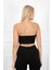 9009-02 Seamless Dikişsiz Siyah Straplez Bandeo 3