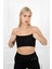 9009-02 Seamless Dikişsiz Siyah Straplez Bandeo 4