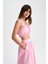 Crop Kare Yaka Kolsuz Askılı Poplin %100 Pamuk Bluz X6728AZ22SM 6