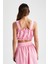 Crop Kare Yaka Kolsuz Askılı Poplin %100 Pamuk Bluz X6728AZ22SM 8