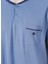 30811 V Yaka Normal Bel Baskılı Mavi Erkek Pijama Takımı 4