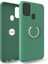 Galaxy A21S Kılıf Standlı Yüzüklü Manyetik Soft Silikon 1