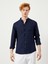 %100 Keten Hakim Yaka Regular Fit Basic Gömlek 4