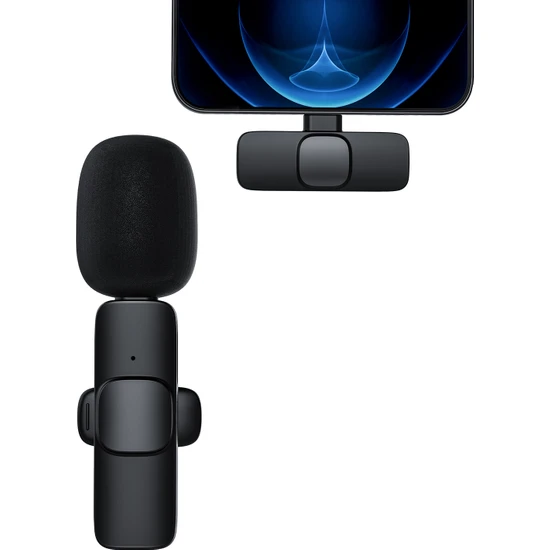 Lixada Mini Kablosuz Yaka Mikrofonu 360° Çok Yönlü Yaka Mikrofonu