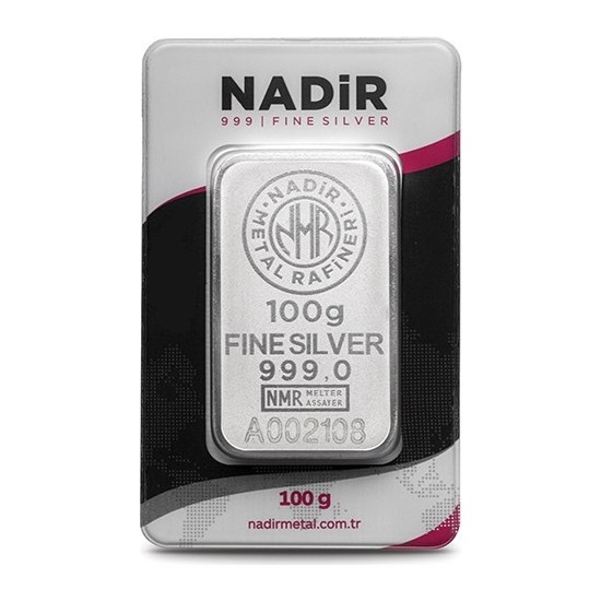 Nadir 100 gr  999.0 Saf Gümüş Külçe