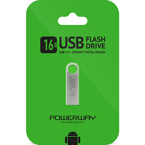 Powerway 16 GB Metal Flash Bellek Metal Tasarım Usb Bellek The Latest Tecnology Chipset Data Traveler