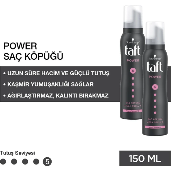 Taft Power Kaşmir Köpük 150Ml X 2