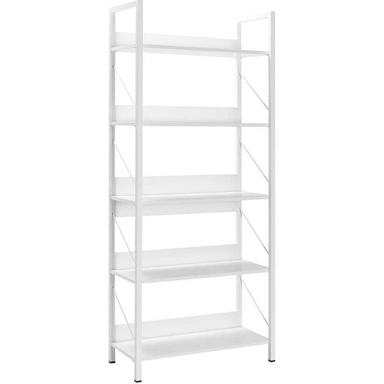 adore mobilya Profile Kitaplık 5 Raflı Diamond Beyaz Fiyatı