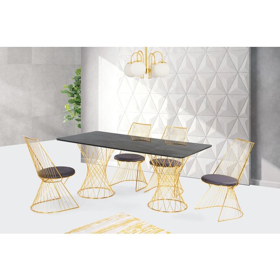 Viento Mobilya Selanik Hg Mdf Pota Ayak Irony Masa Takımı 4 Fiyatı