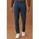 AC&Co / Altınyıldız Classics Erkek Petrol Kanvas Slim Fit Dar Kesim 5 Cep Esnek Pantolon