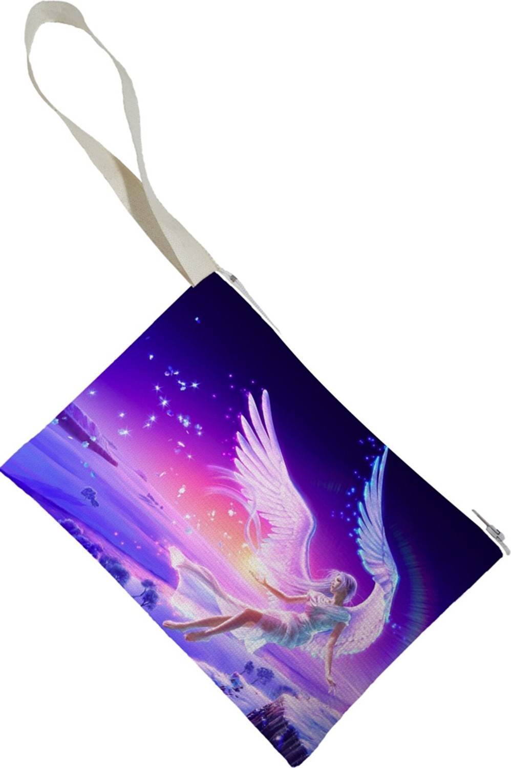 Beam Unisex Anime Melek Desenli Portföy Clutch Çanta