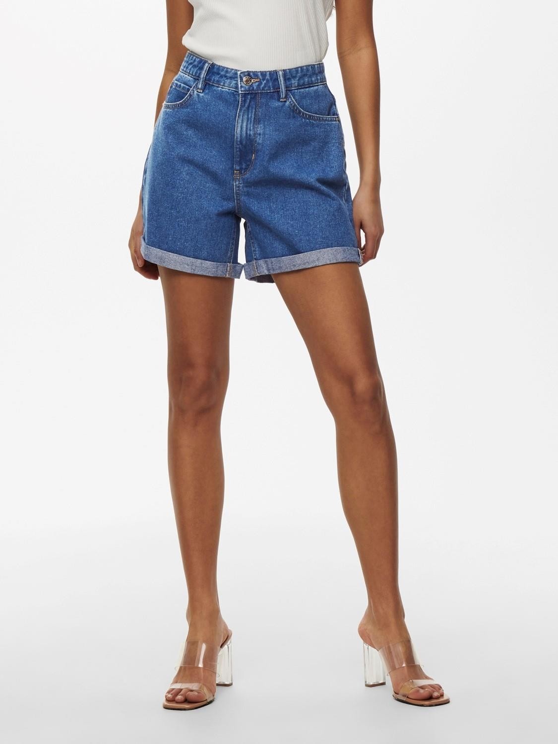 Only Onlvega Hw Anne Shorts Mavi görsel 5