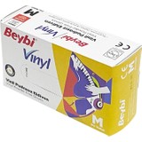 Beybi Vinyl Eldiven Pudrasız Orta (M) - 100 Adet