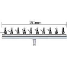 Ultrasike 2-12 Yollu Akvaryum Hava Akımı Distribütör Kolu Kontrol Vanası Hava Pompası 10 Yol (Yurt Dışından)