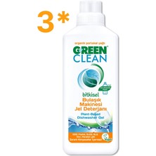 U green Clean green Clean Bitkisel  Portakal Yağlı Bulaşık Makinesi Jel Deterjan 1000 ml Set*3