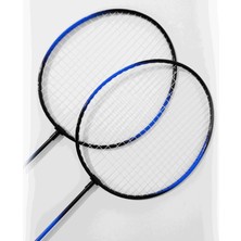 Pekial Çantalı Bedminton Seti 2 Raket 6 Top Badminton Seti Mavi Renk