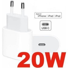 Worldway Apple iPhone Uyumlu 13 20W Usb-C Güç Adaptörü