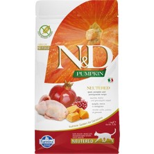 N&d Pumpkin Bıldırcın Etli Bal Kabaklı ve Narlı Tahılsız Kısırlaştırılmış Kedi Maması 1,5 kg