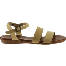 Bueno Shoes Sarı Nubuk Kadın Düz Sandalet