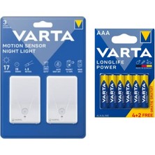 Varta 16624 2 Li Motion Sensör + Varta Alkalın Aaa Ince Pil 6 Lı Aydos