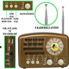 Stella Moda RT-371 Fm Radyo Mini Taşınabilir Müzik Kutusu Nostaljik Radyo USB Sd Bluetooth Destekli Mp3 Çalar