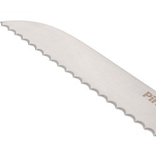 Pirge Duo Ekmek Bıçağı Pro Dişli - Kırmızı - 17,5 cm