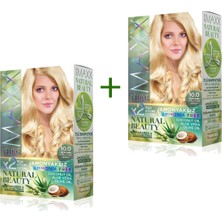 Maxx Deluxe 2 Paket Natural Beauty Amonyaksız Saç Boyası 10.0 Açık Sarı