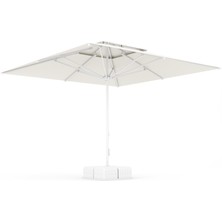 Tevalli Parasol's Mega Ipli Sistem 330 x 330 Bacalı - Krem + 4 Lü Küp Bidon Takımı