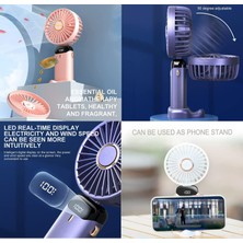 Chronus Mini El Fanı Portatif Kişisel Fan Asılı Boyun Fanı 90° Ayarlanabilir USB Şarj Edilebilir 5000MAH Küçük Masa Fanı 5 Hız  (Yurt Dışından)