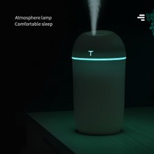 Acelit 420 ml. Mini Taşınabilir Hava Nemlendirici Aroma Uçucu Yağ Difüzör USB Mist Maker Beyaz (Yurt Dışından)