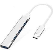 Ata Elektronik Macbook Uyumlu Type-C To 4* USB 3.0 Splitter 5 Gbps Çevirici Hub Adaptör Type-C To USB 3.0 Hub