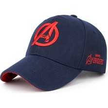 Luxuitems Marvel The Avengers Unisex Günlük Beyzbol Şapkası - Mavi/Kırmızı (Yurt Dışından)