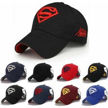 Luxuitems Superman Erkek Boy Beyzbol Şapkası Snapback Spor Kamyon Şoförü Ayarlanabilir Güneş Şapkası (Yurt Dışından)