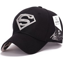 Luxuitems Superman Erkek Boy Beyzbol Şapkası Snapback Spor Kamyon Şoförü Ayarlanabilir Güneş Şapkası (Yurt Dışından)