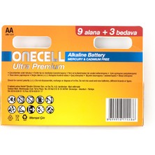 Onecell Ultra Premium Alkalin 1,5 V. 12'li Aa Boy Pil