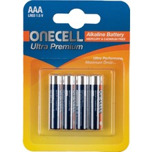 Onecell Ultra Premium Alkalin 1,5 V. 4'lü Aaa Boy Pil