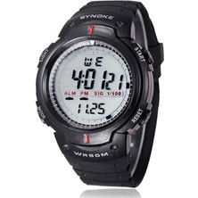 Synoke 61576 Life Su Geçirmez Erkekler İçin LED Spor Saat Siyah (Yurt Dışından)