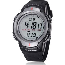 Synoke 61576 Life Su Geçirmez Erkekler İçin LED Spor Saat Siyah (Yurt Dışından)