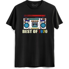 Vintage 1970 Best Of Tape Siyah Tshirt