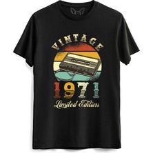 Vintage 1971 Limeted Edition Siyah Tshirt