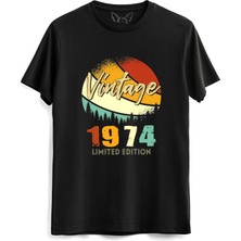 Vintage 1974 Retro Siyah Tshirt