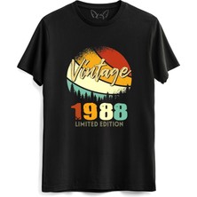 Vintage 1988 Retro Siyah Tshirt