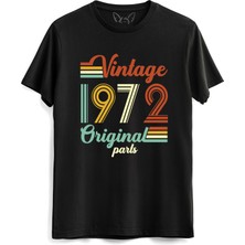 Vintage 1972 Original Parts Siyah Tshirt