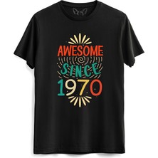 Vintage 1970 Awesome Siyah Tshirt