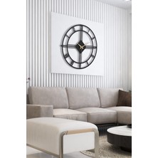 Muyika Roma Elegante Metal Siyah Sessiz Mekanizma Duvar Saati 50X50Cm Mds-50