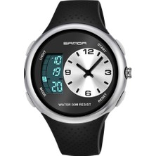 Sanda 763 Erkekler Suya Dayanıklı Gece Işığı Sporları Ectronic İzle Simli (Yurt Dışından)