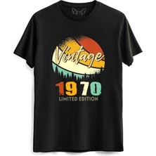 Vintage 1970 Retro Siyah Tshirt