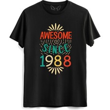 Vintage 1988 Awesome Siyah Tshirt