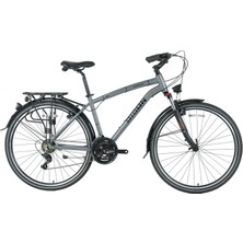 Bisan Comfortline V Fren 21 Vites 28 Jant Şehir Bisikleti Gri-Siyah 46 cm Kadro (Ön Göbekten Dinamolu)