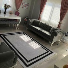 Allgelsin Dijital Baskı Yıkanabilir Kaymaz Taban Halı Ince Yazlık Dekoratif Salon ve Oturma Odası Halısı